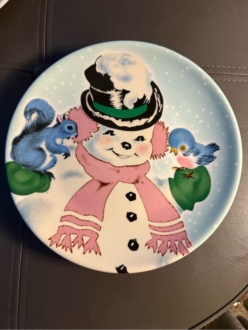 Mr. Christmas 4pc 90th Anniversary Christmas Plates Santa Reindeer 8in